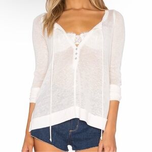 Free People Affogato Hacci Top